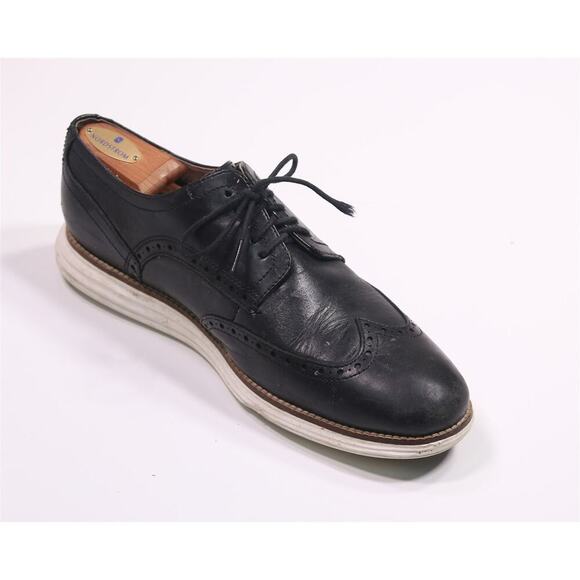 Cole Haan Men\'s 9.5 Original Grand Wingtip Oxford Black Dress Shoes c26469 main image 4